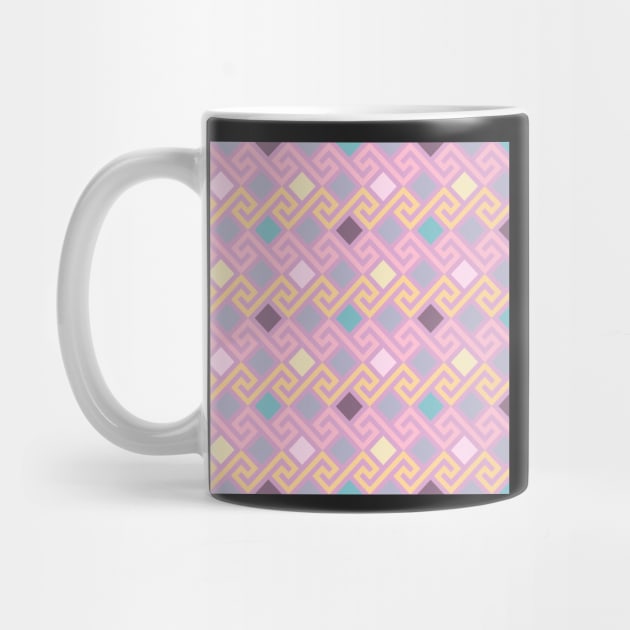 Pink Greck seamless pattern by kavalenkava